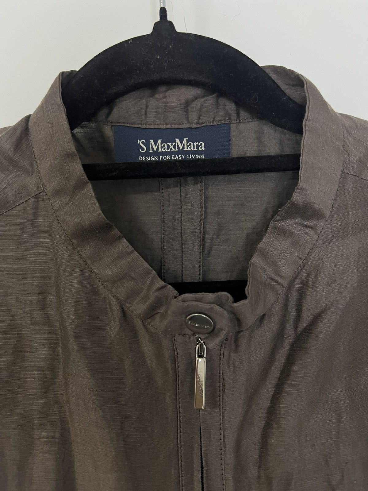 Max Mara S max mara jacket linen silk s/m brown Size S / US 4 / IT 40 - 2 Thumbnail