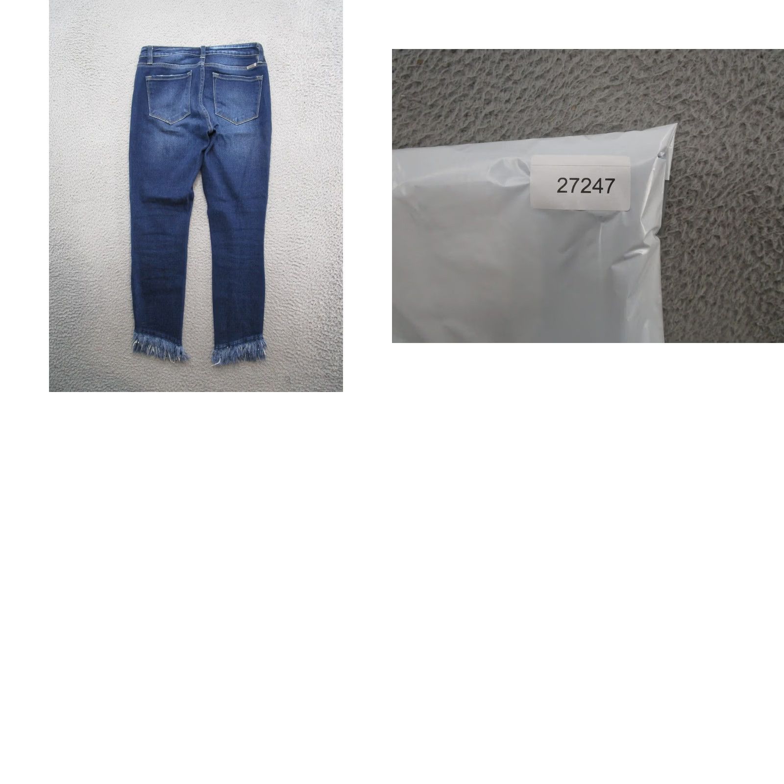Vintage Kancan Dark Wash Stretch Ankle Skinny Jeans Women's 26 Distressed Size 5/26 Blue Size 26" / US 2 / IT 38 - 9 Thumbnail
