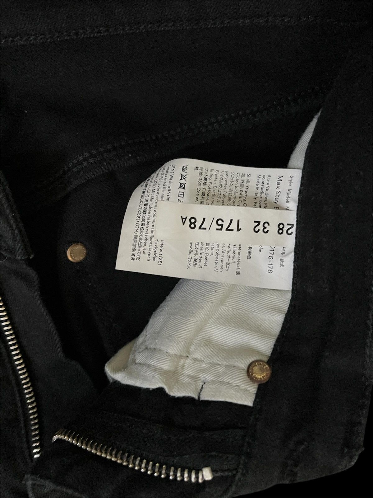 Acne Studios Jet black Acne Studios Denim Skinny Jeans Size US 30 / EU 46 - 4 Thumbnail