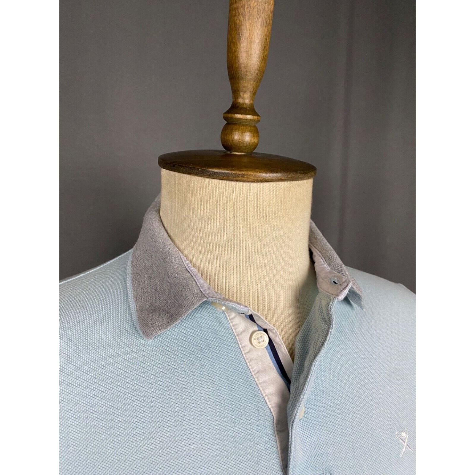 NHL MINT! Hackett Small Logo Men's Light Blue Polo T-Shirt Size Size US M / EU 48-50 / 2 - 6 Thumbnail