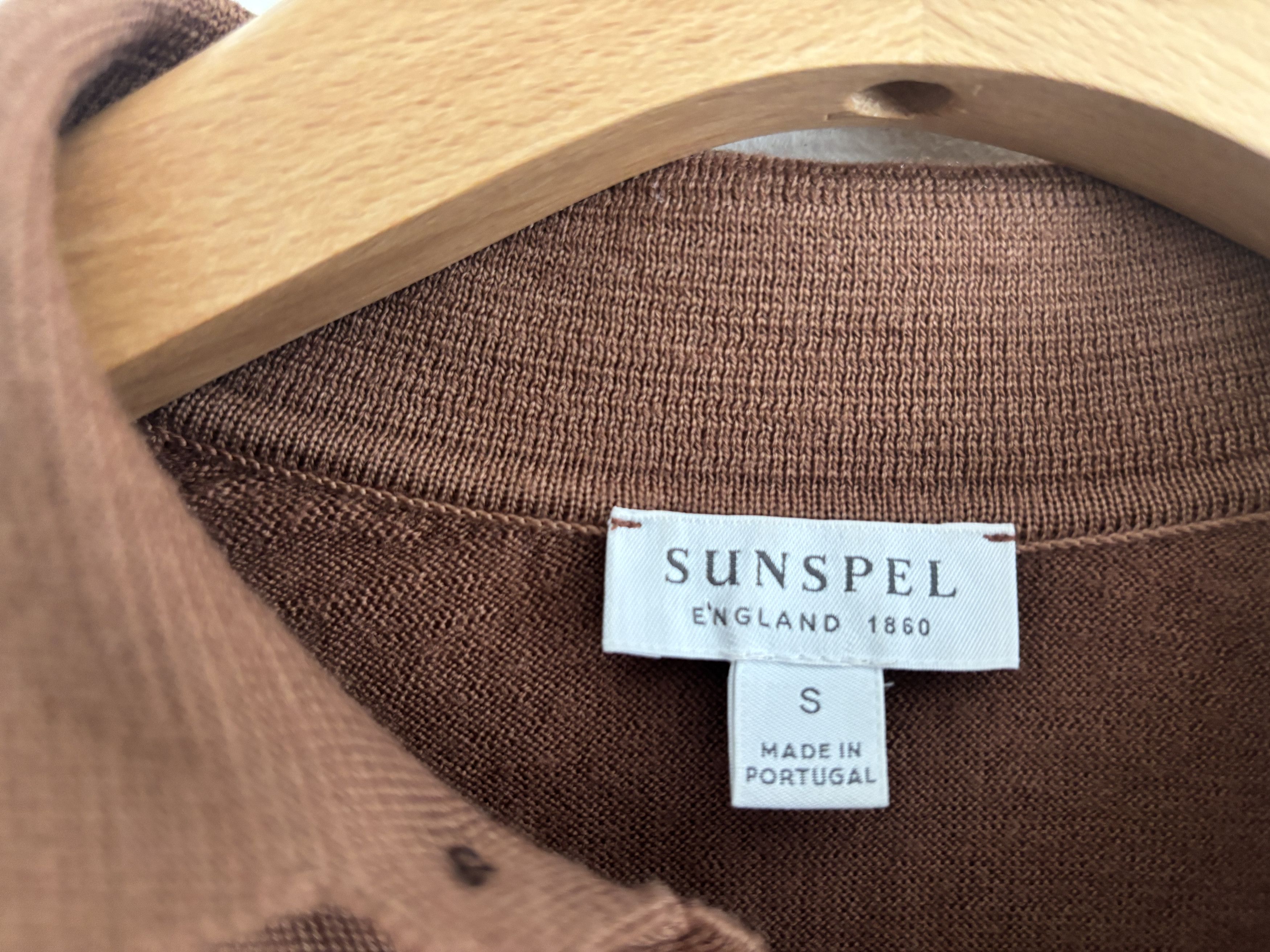 Sunspel $275 Brown Merino Wool Knit Long Sleeve Polo Shirt Size US S / EU 44-46 / 1 - 8 Thumbnail