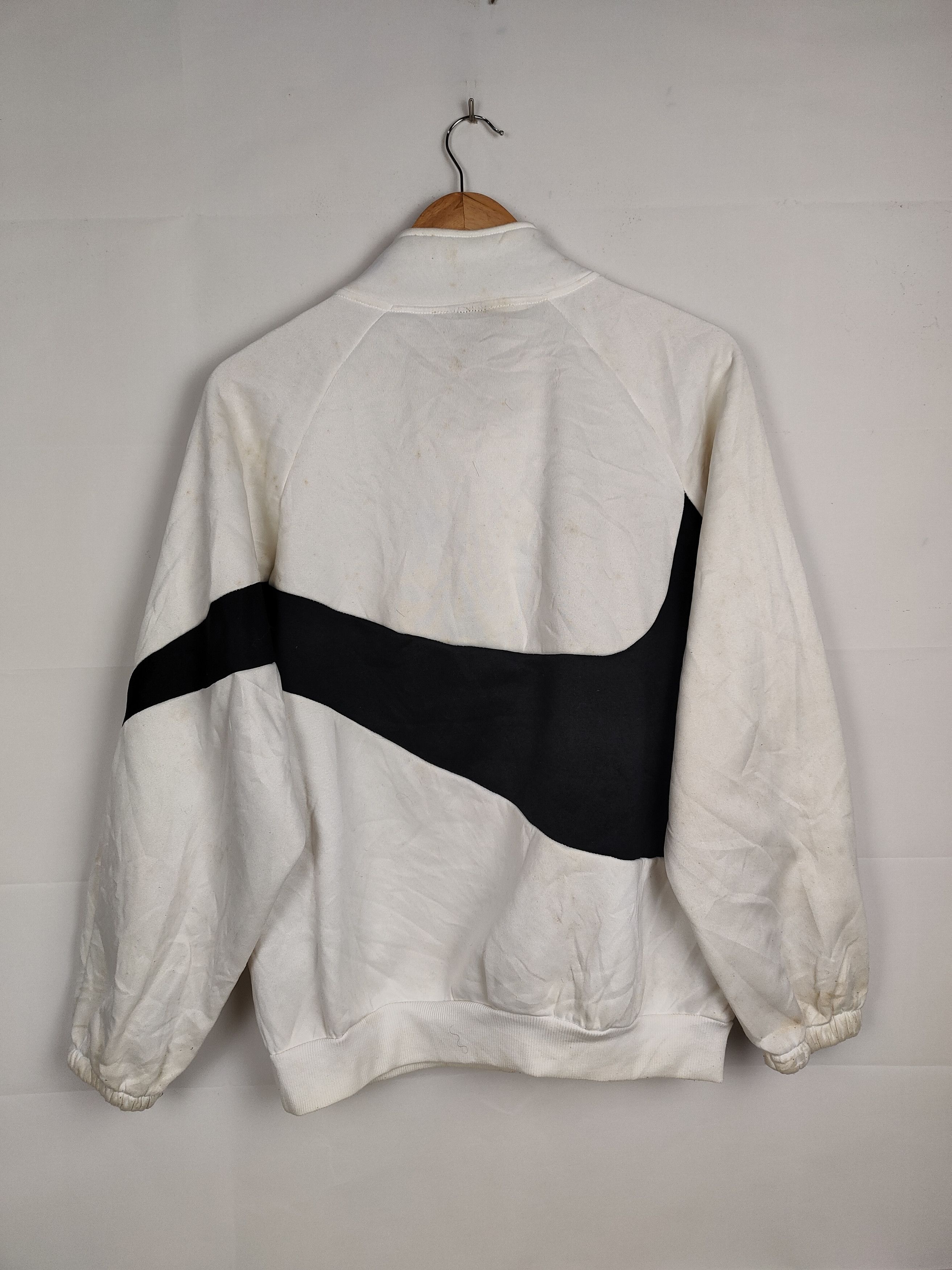 Nike × Vintage Vintage 80s Nike big Swoosh Halfzip Sweater Jacket Size US M / EU 48-50 / 2 - 5 Thumbnail