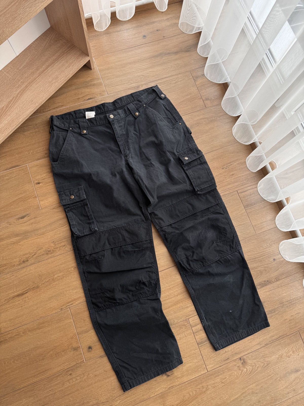 Carhartt × Carhartt Wip × Vintage Vintage Carhartt WIP Workwear Black Streetwear Pants Size US 40 / EU 56 - 6 Thumbnail