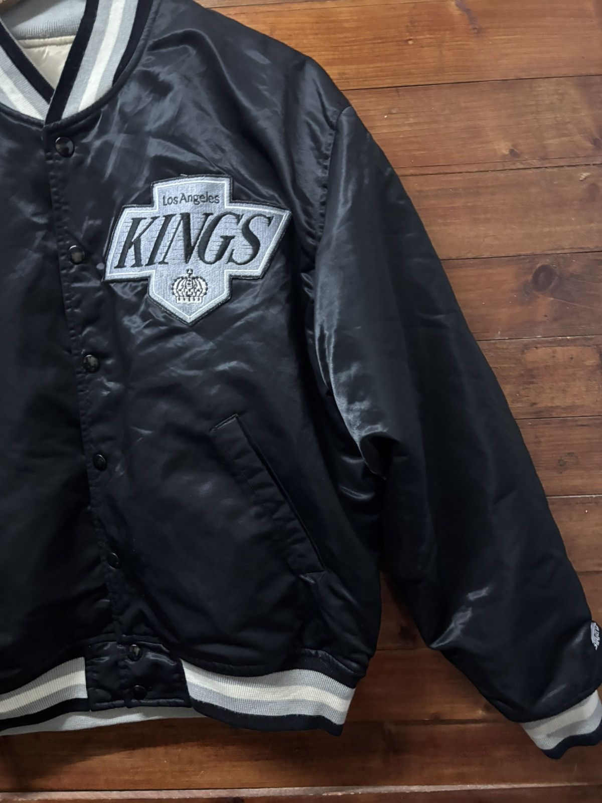 NHL Vintage 90s stater los angeles king reversible satin jacket Size US L / EU 52-54 / 3 - 4 Thumbnail
