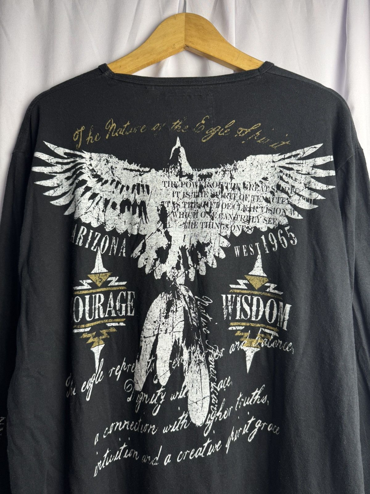 If Six Was Nine × Japanese Brand × Le Grande Bleu (L.G.B.) Japanese Poem Eagle Long Sleeve Size US XL / EU 56 / 4 - 3 Thumbnail
