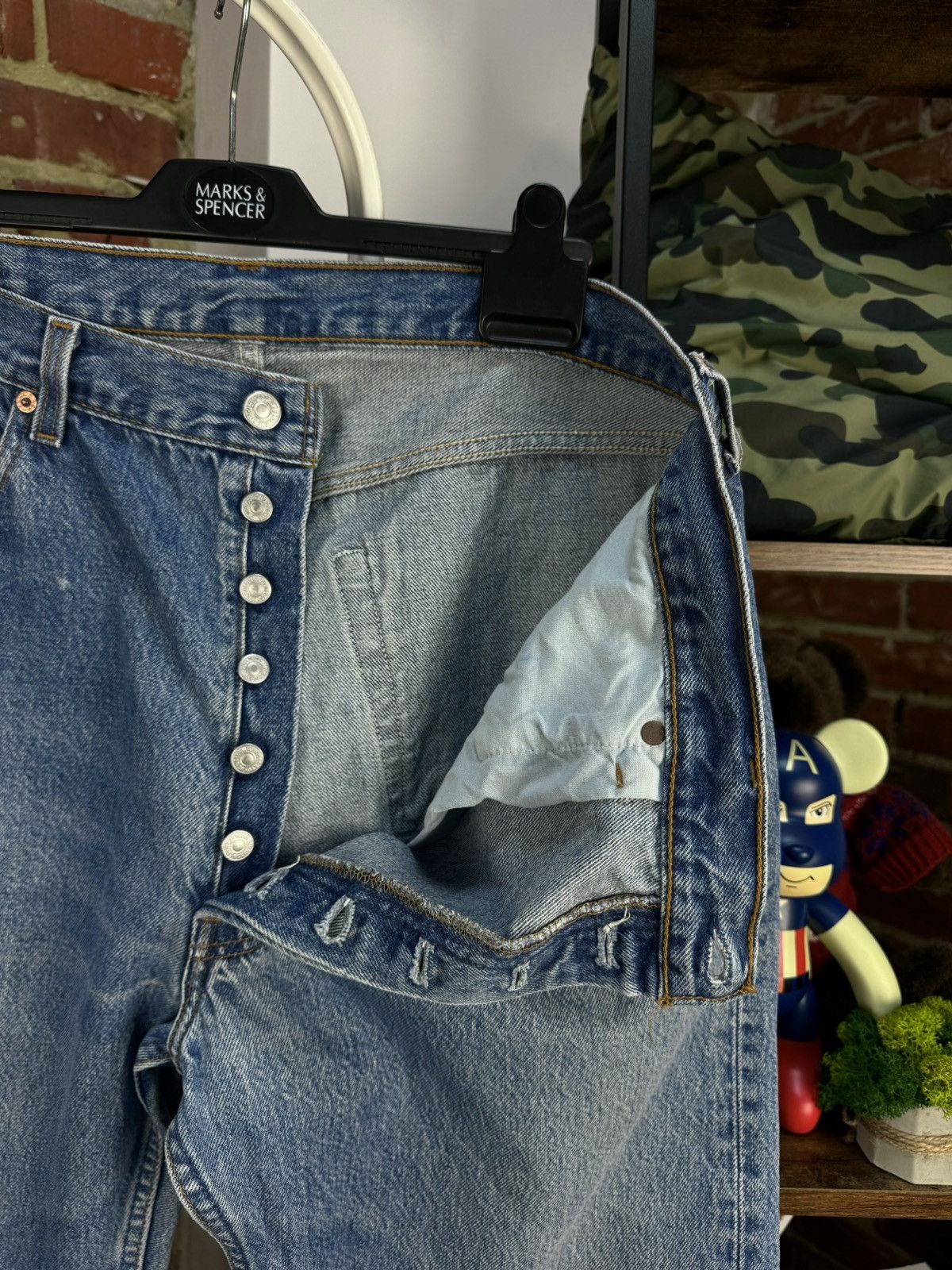 Levi's × Vintage Vintage LEVIS 501 Blue Regular Jeans Made in USA W38 L36(30) Size US 38 / EU 54 - 8 Thumbnail