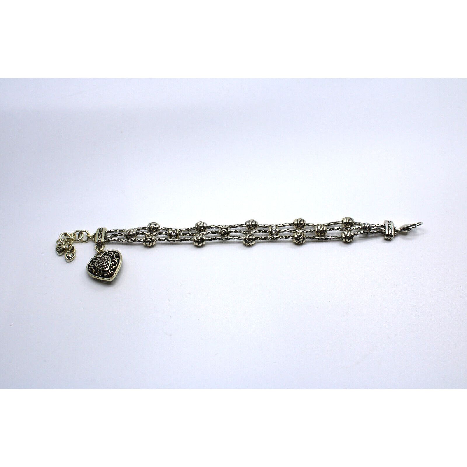 Brighton BRIGHTON Reno Heart Multi Strand Bracelet Silver Plated $78 Size ONE SIZE - 2 Thumbnail