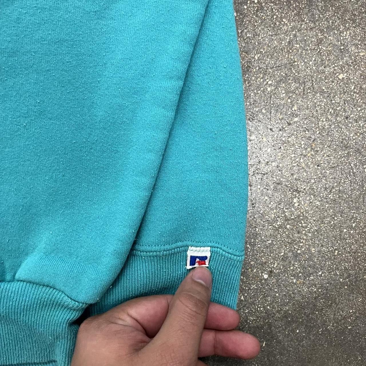 Russell Athletic VTG 90s Russell Athletic Turquoise Blank Sweatshirt Size US L / EU 52-54 / 3 - 4 Thumbnail