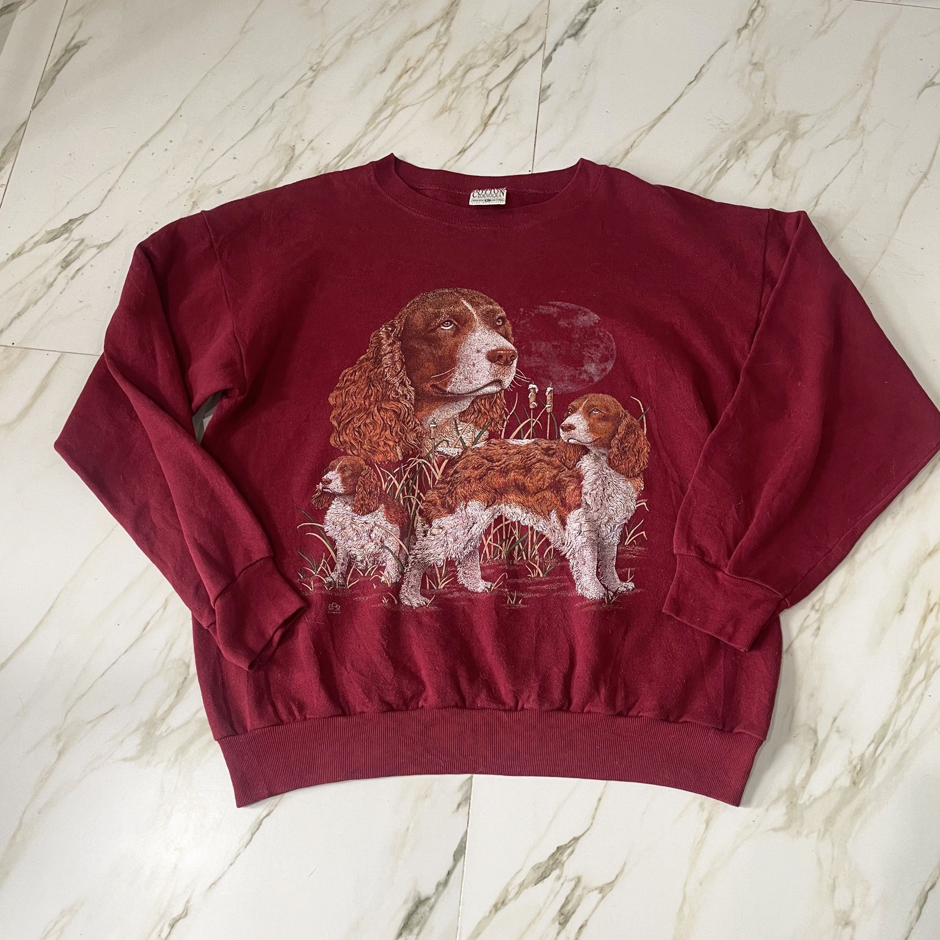 Vintage Vintage 90s English Springer Spaniel Sweatshirt Size US M / EU 48-50 / 2 - 1 Thumbnail