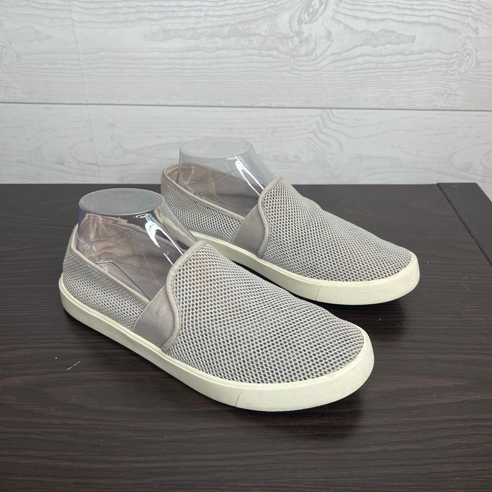 Vince Vince Blair gray leather perforated slip on sneakers Size 8 Size US 8 / IT 38 - 1 Thumbnail