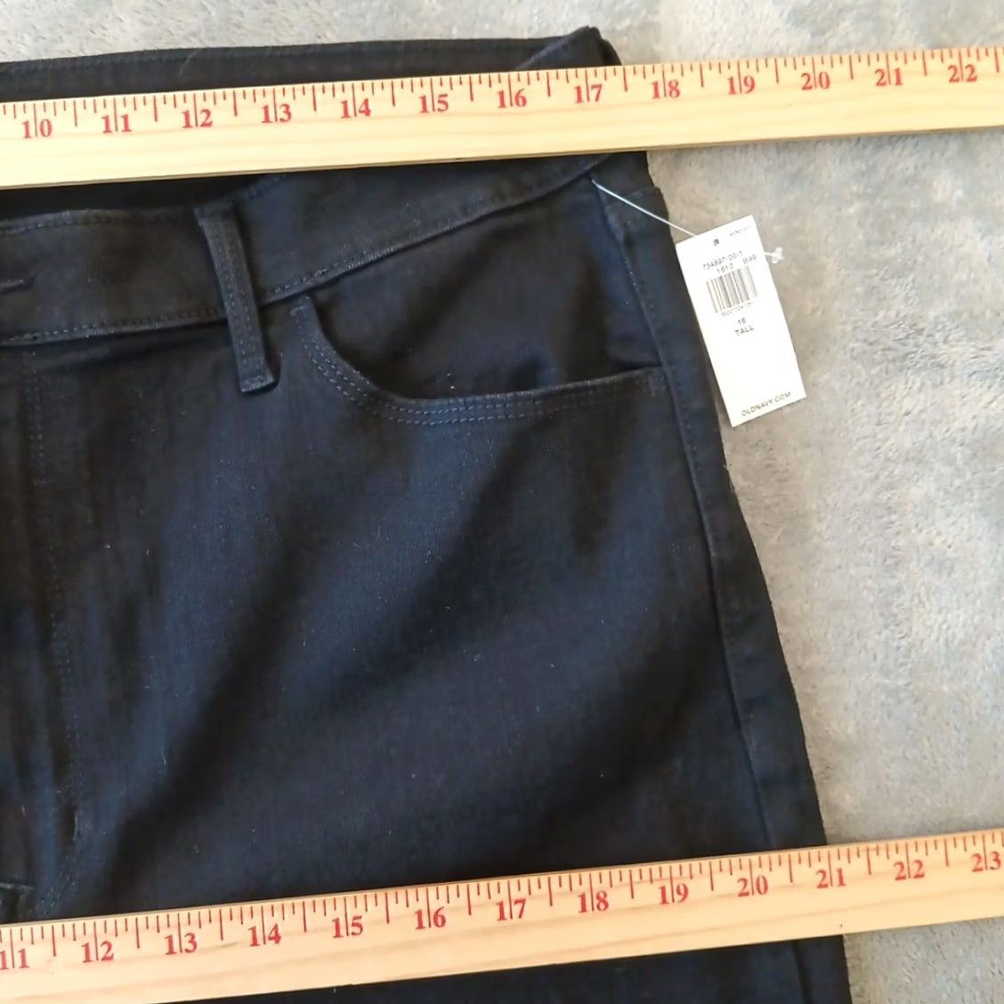 Old Navy Old Navy Jeans Womens 16 Tall High Rise Skinny Stretch Black Denim 5-Pocket Inseam 30.5in Size 38" / US 16 / IT 52 - 3 Thumbnail