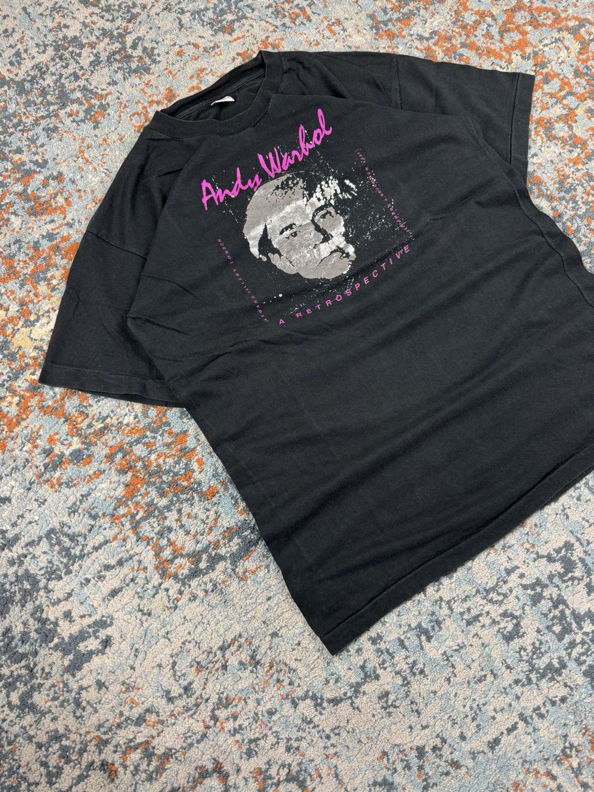 Andy Warhol × Vintage Rare Vintage 1989 Andy Warhol a retrospective graphic tee Size US XL / EU 56 / 4 - 2 Thumbnail