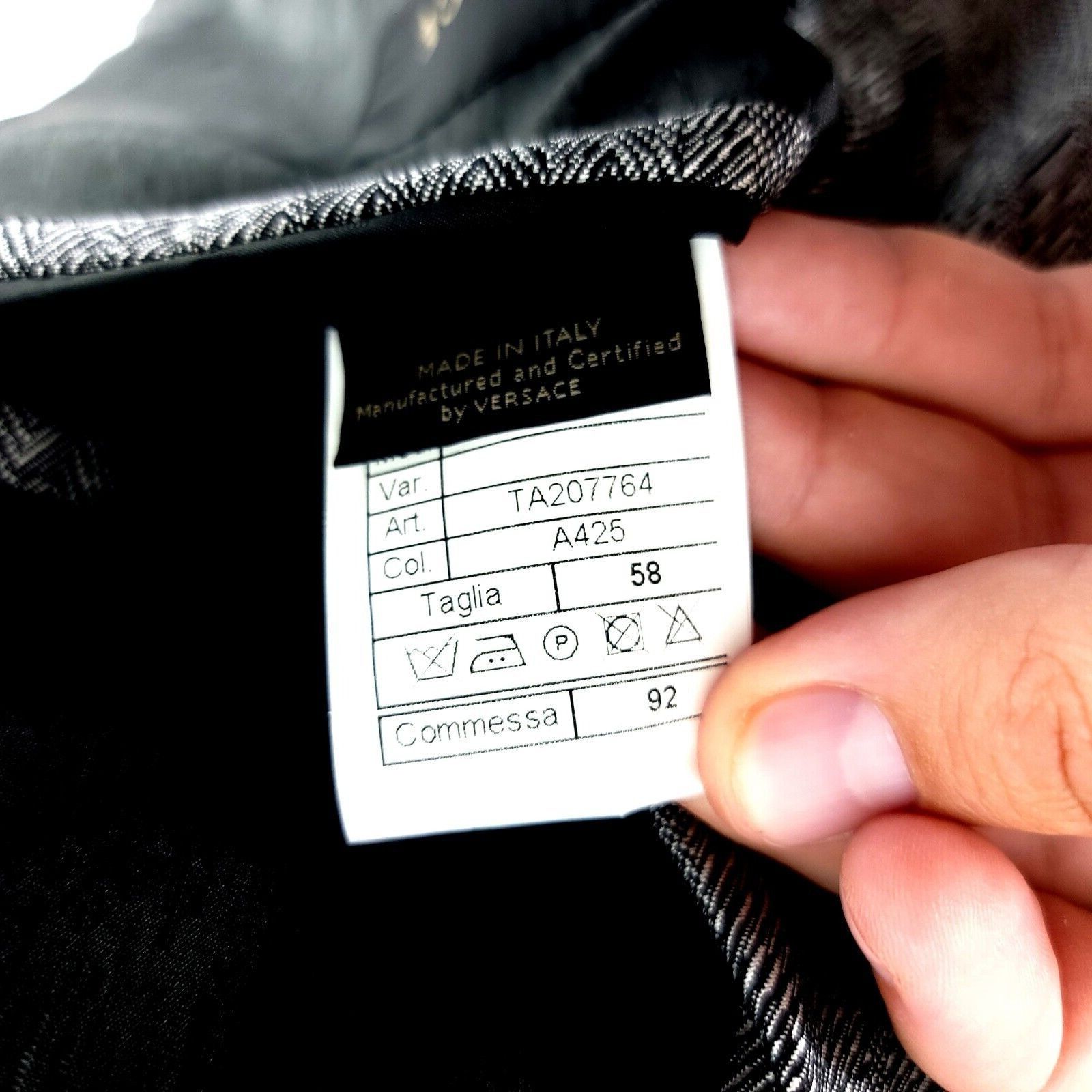 Versace Versace Hand Made Wool Silk 2 Button Blazer 44R Metallic Sil Size 44R - 9 Thumbnail