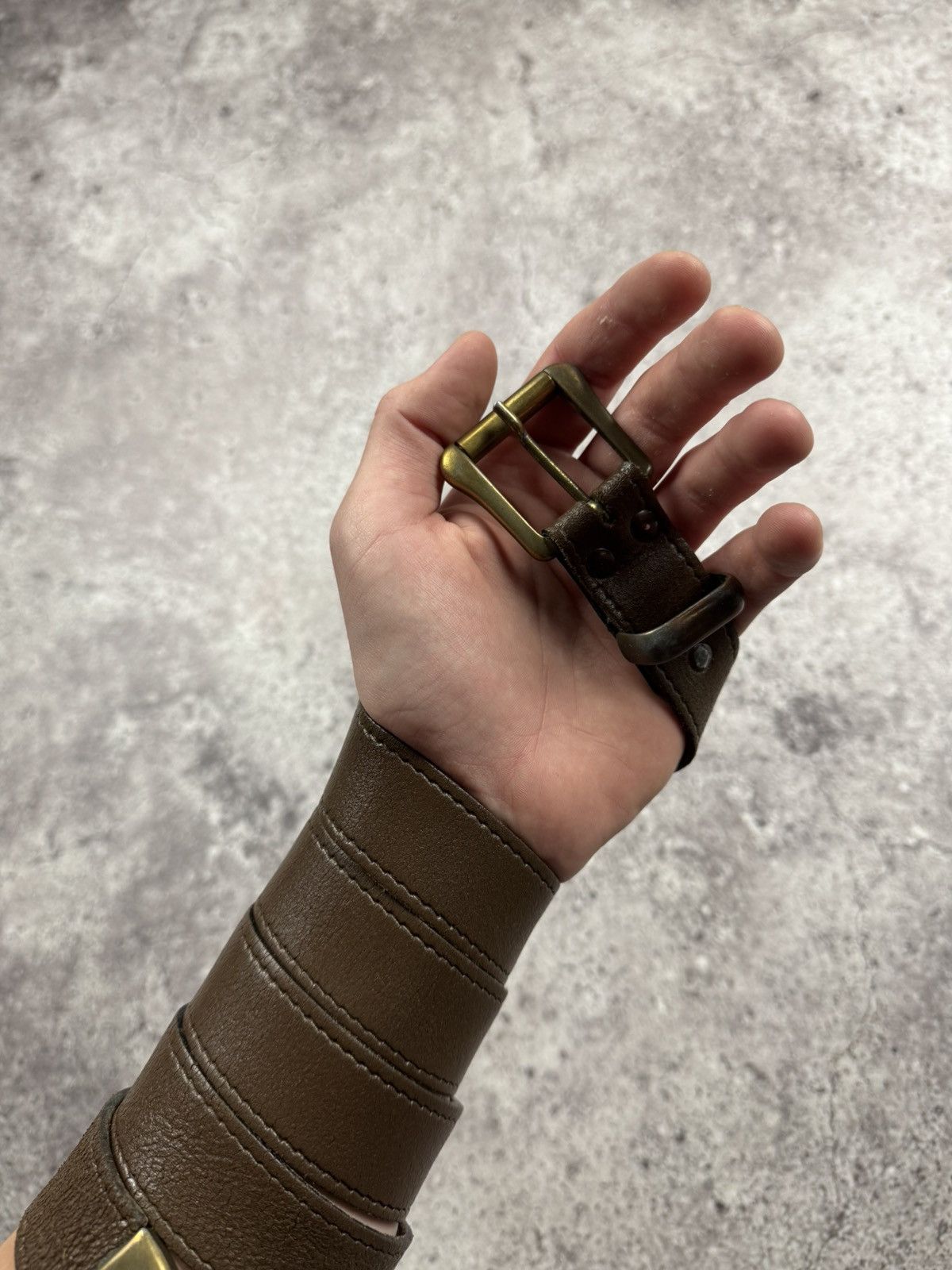 Japanese Brand 00’s NUMBER NINE STYLE WESTERN LEATHER RARE Y2K BELT VINTAGE Size ONE SIZE - 7 Thumbnail
