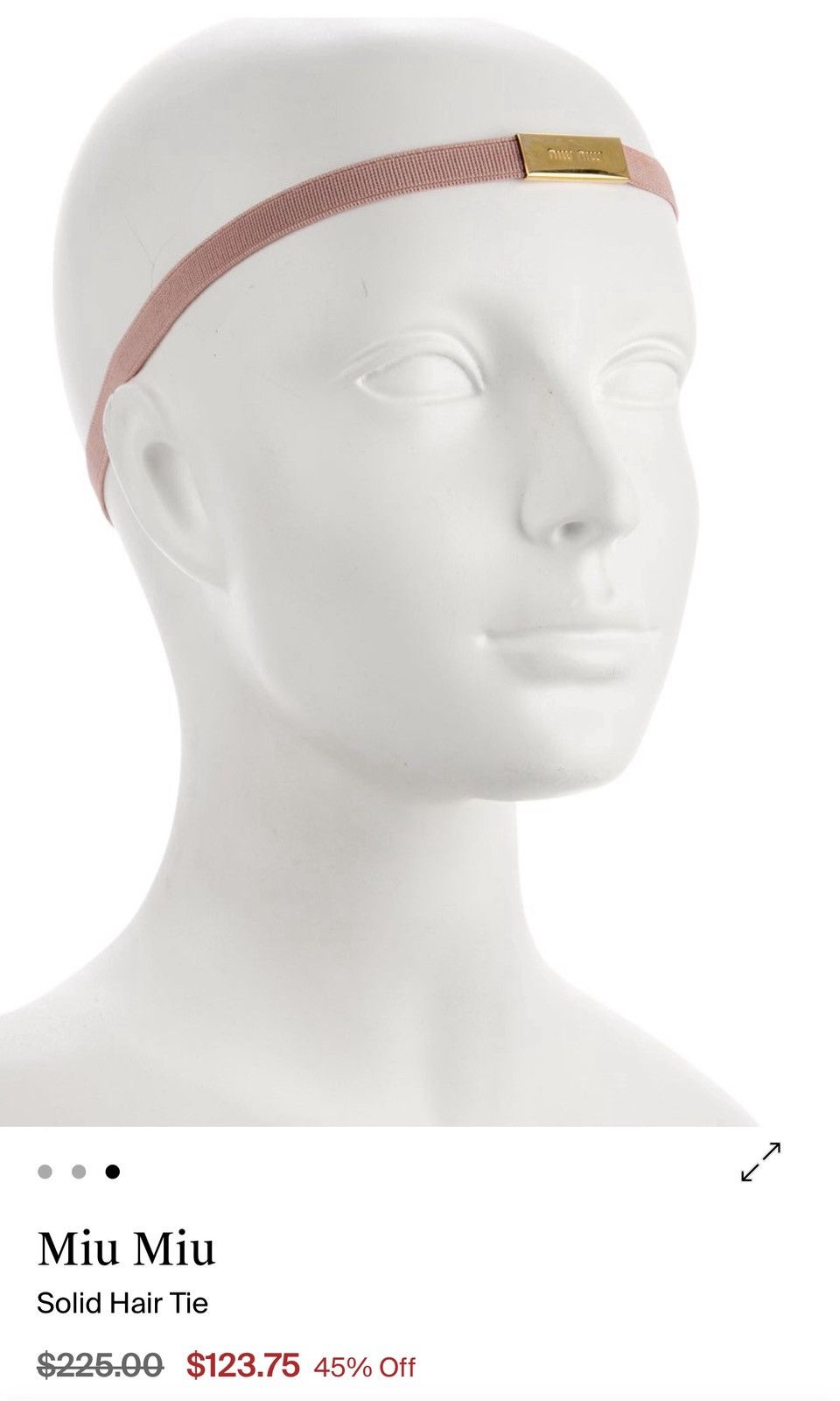 Miu Miu Miu Miu Hair Head Band Size ONE SIZE - 1 Thumbnail