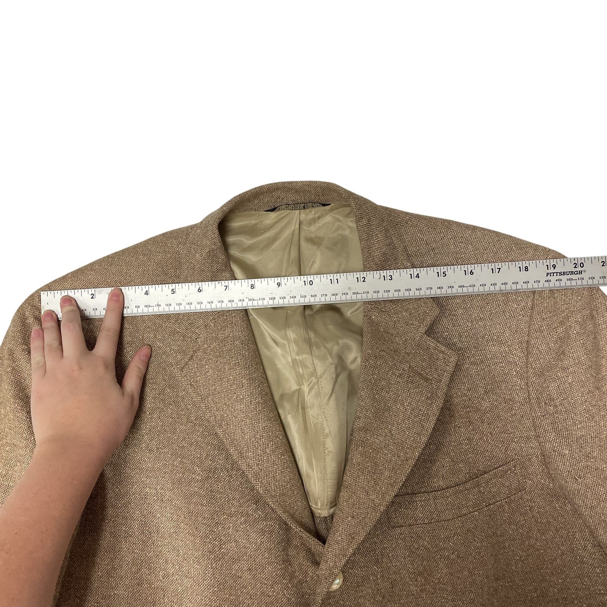 Jos. A. Bank Vintage 60’s Jos A Bank Tan Sport Coat DONEGAL TWEED Jacket Size 42R - 10 Thumbnail