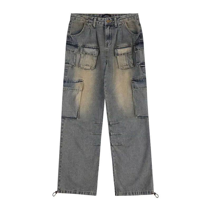 Other Straight Vintage High Waist Jeans Wide Leg Baggy Y2K Denim Size 33" - 5 Thumbnail
