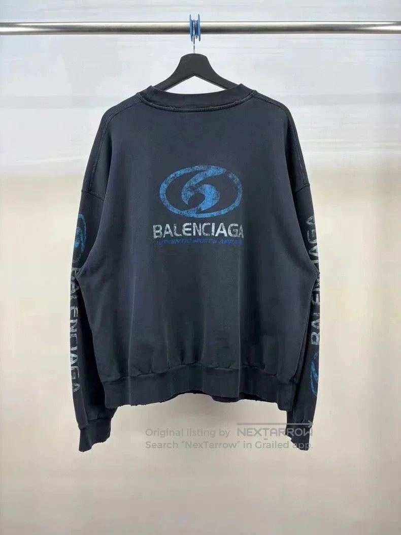 Balenciaga Balenciaga Distressed Logo Sweatshirt. Size US M / EU 48-50 / 2 - 2 Thumbnail