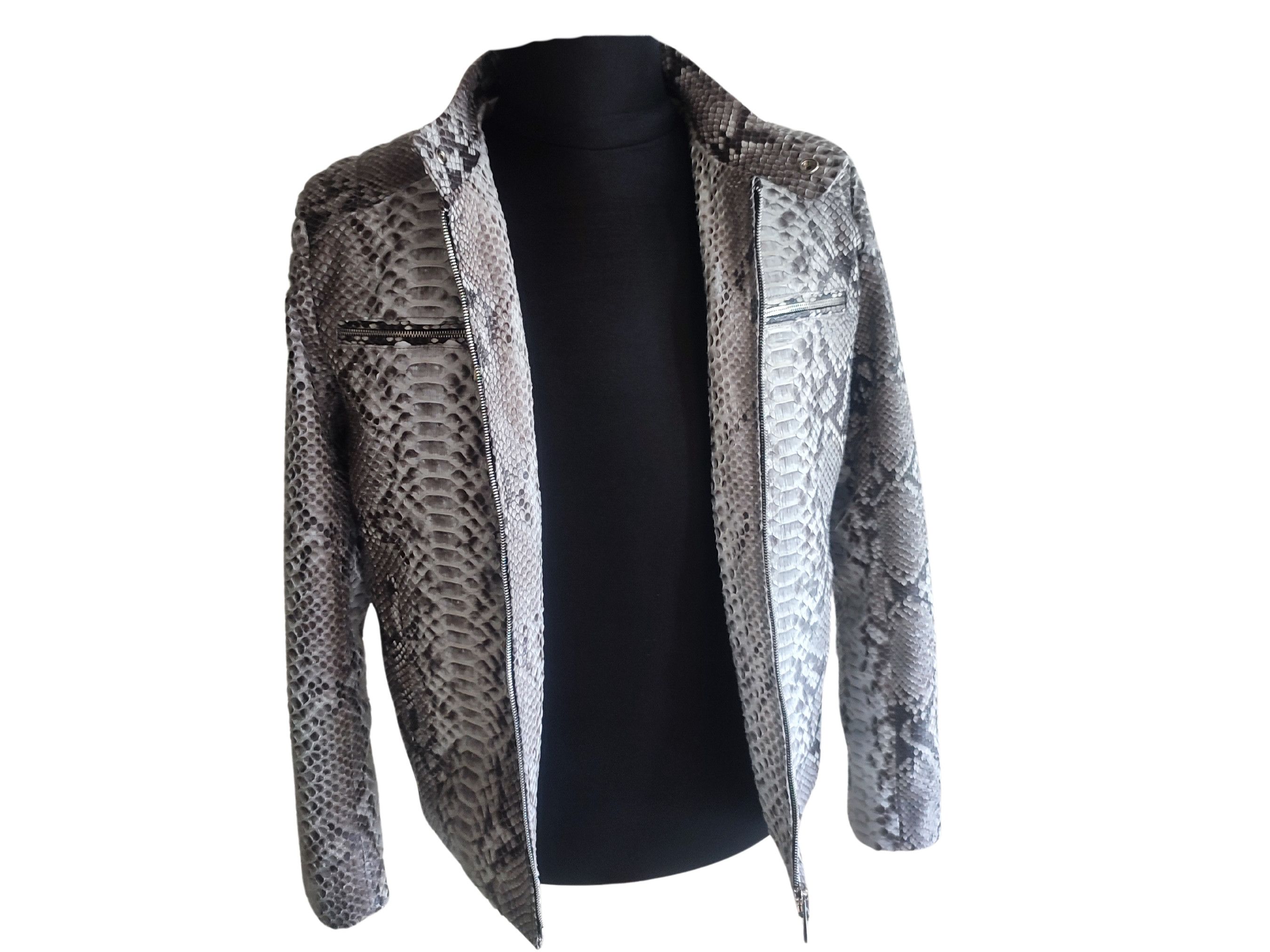 Other Quilt Jacket for Men - Natural Snakeskin Python Leather Size US XL / EU 56 / 4 - 6 Thumbnail