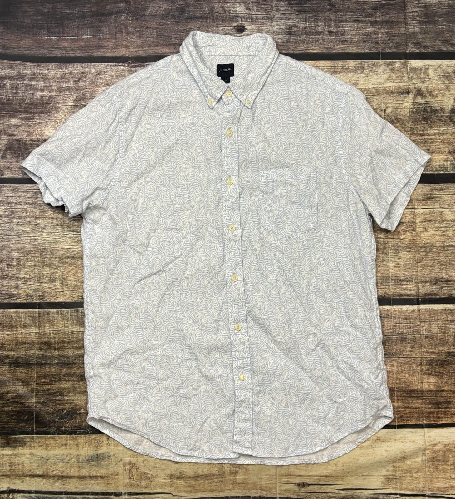 J.Crew J Crew Shirt Mens Large Floral Linen Cotton Short Sleeve Size US L / EU 52-54 / 3 - 1 Thumbnail