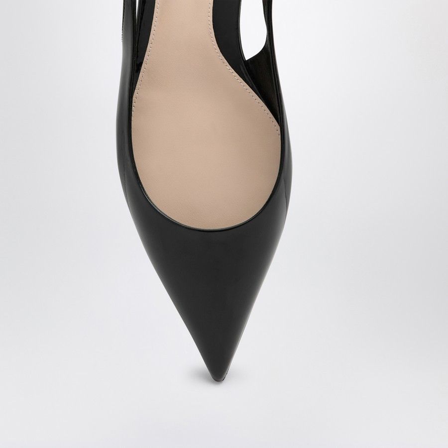 Gucci o1d2blof0824 Ballerina Signorina Patent Leather in Black Size US 7 / IT 37 - 3 Thumbnail