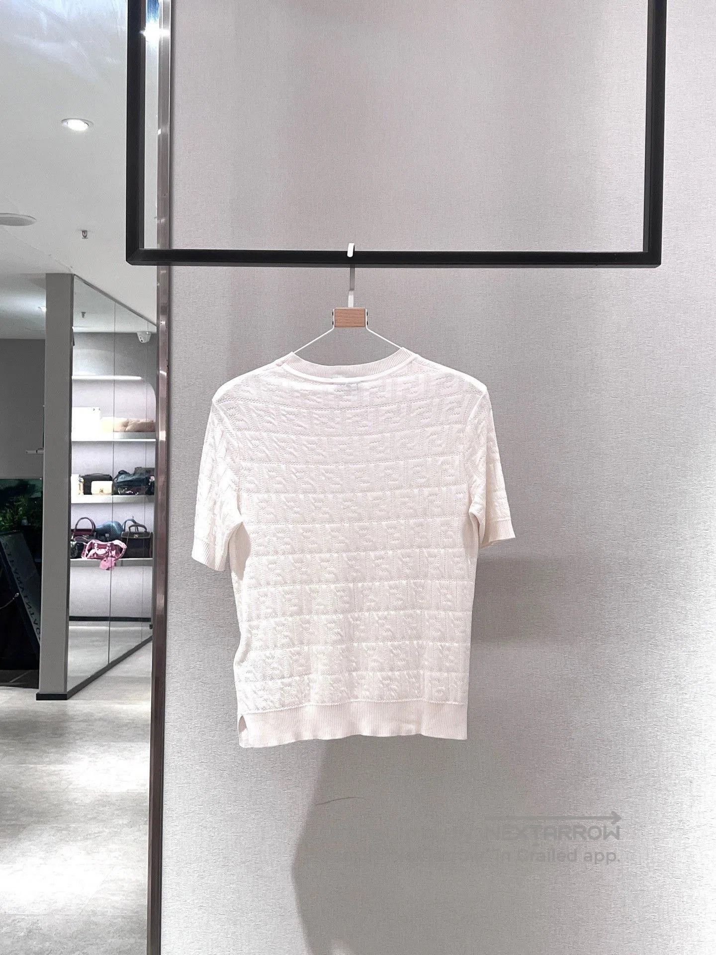 Fendi Fendi White Logo Print Knit Top. Size S / US 4 / IT 40 - 2 Thumbnail