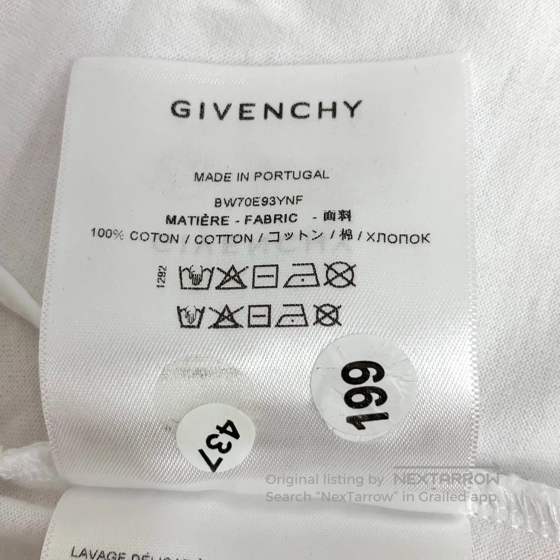 Givenchy Givenchy White Logo Cotton Short Sleeve T-shirt. Size US S / EU 44-46 / 1 - 8 Thumbnail