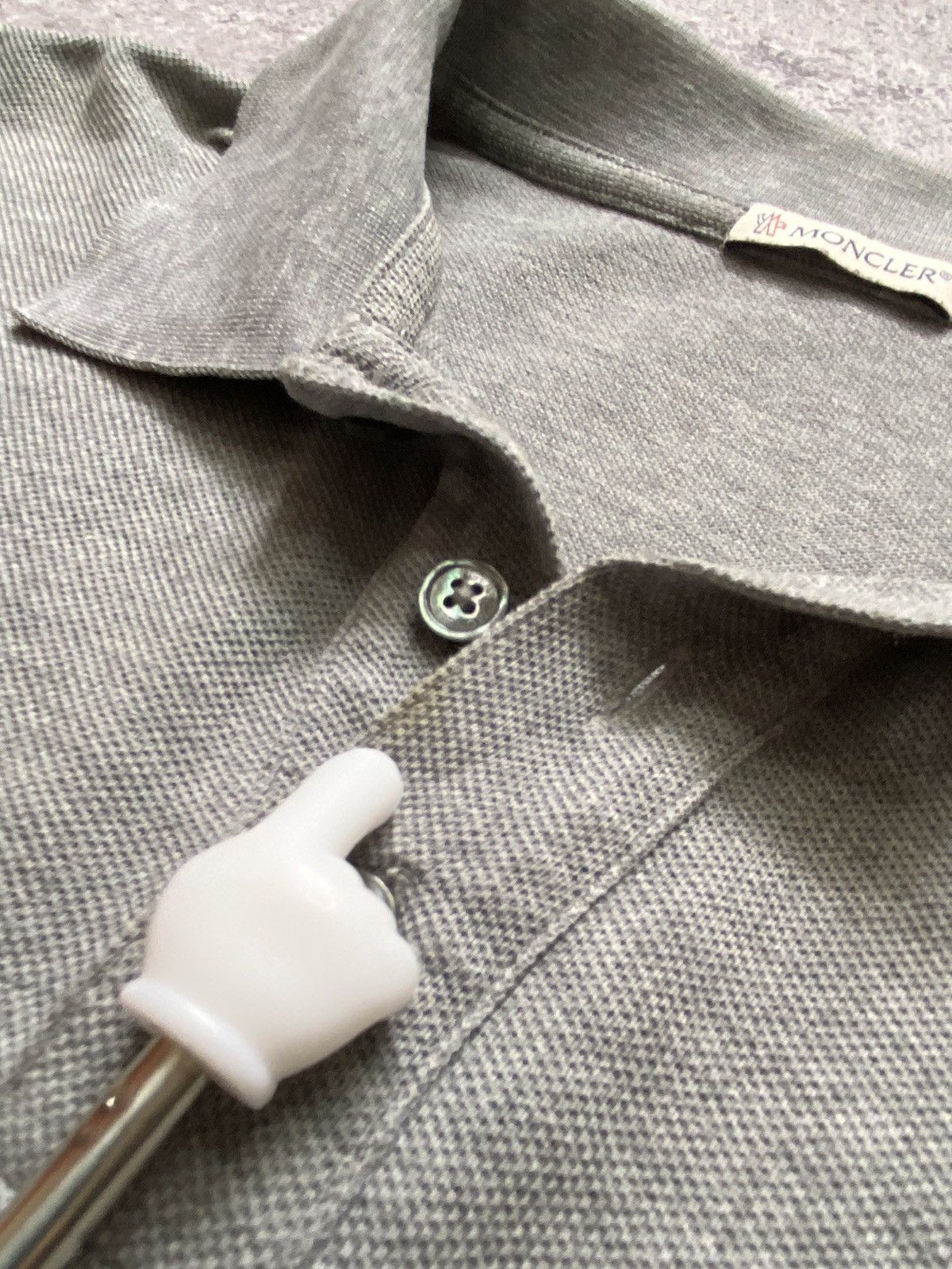 Moncler Moncler Polo Grey Gray Size US M / EU 48-50 / 2 - 6 Thumbnail