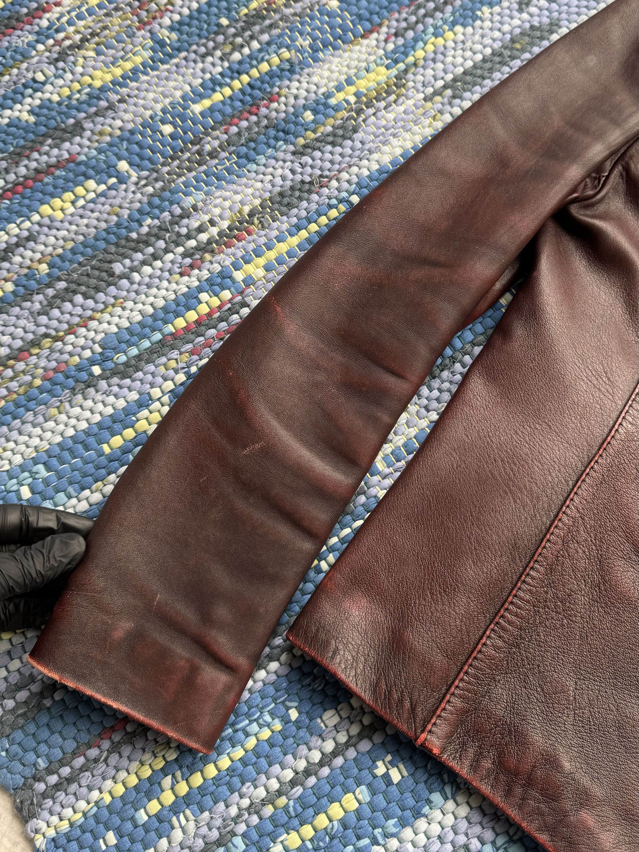 Vintage Vintage Faded Leather Jacket A89D15(467) Size S / US 4 / IT 40 - 4 Thumbnail