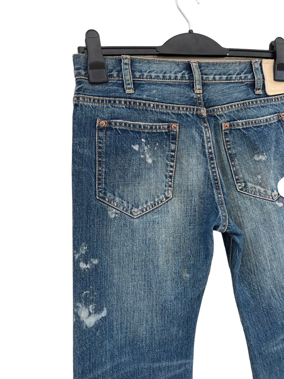 Vintage Vintage RNA Japan Distress Patchwork Mud Denim Flare Jeans Size US 29 - 15 Thumbnail
