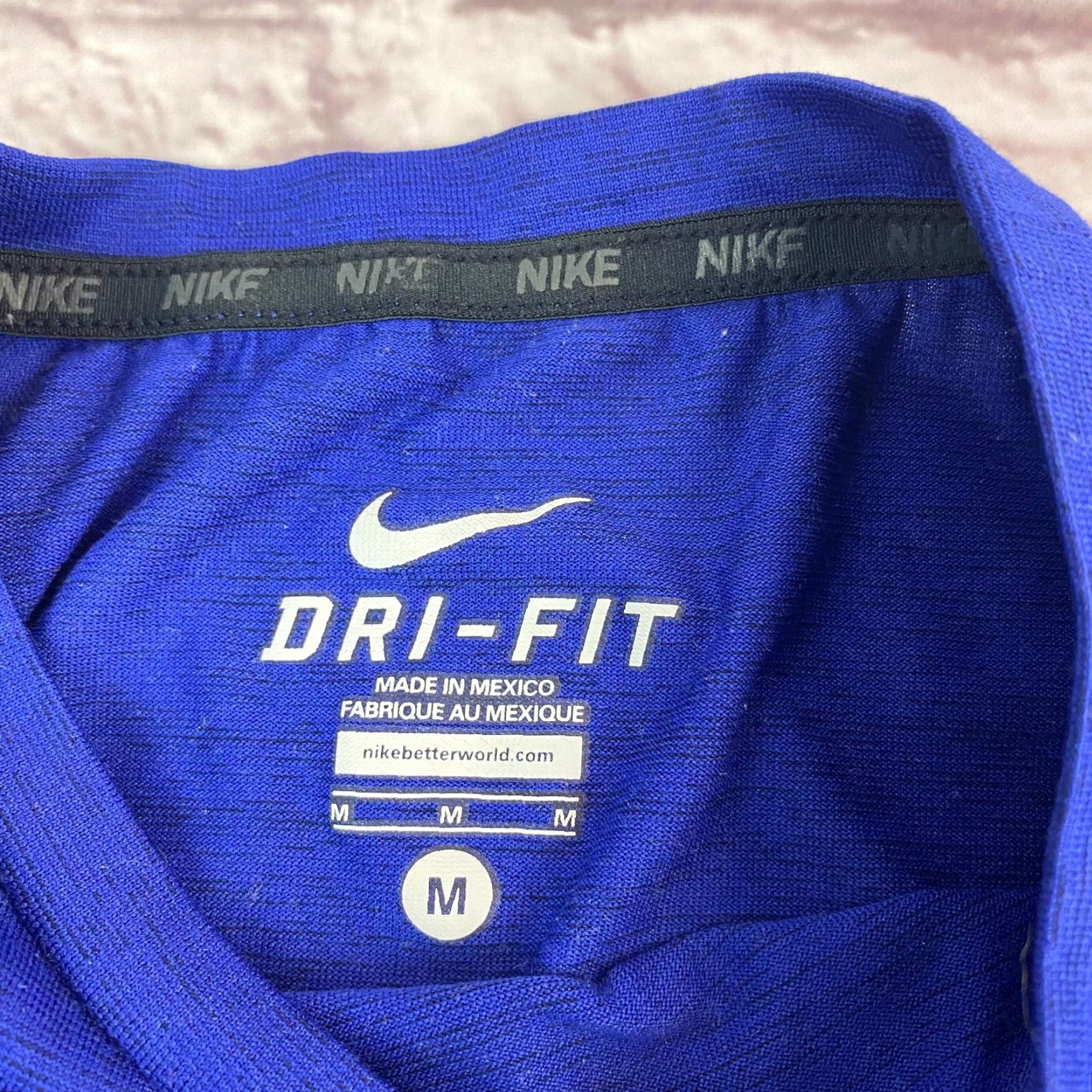 Nike VINTAGE? No. Nike Dri-fit Shirt Training Running Mens Size M Crew Neck Logo Short Sleeve Blue Size US M / EU 48-50 / 2 - 7 Thumbnail