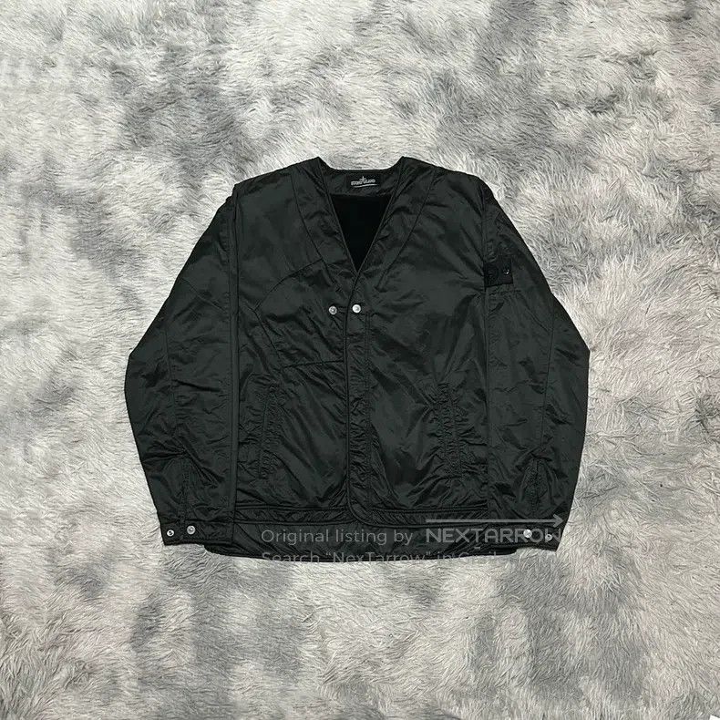 Stone Island Stone Island Shadow Series V Neck Nylon Jacket, Black, L S Size US L / EU 52-54 / 3 - 1 Thumbnail