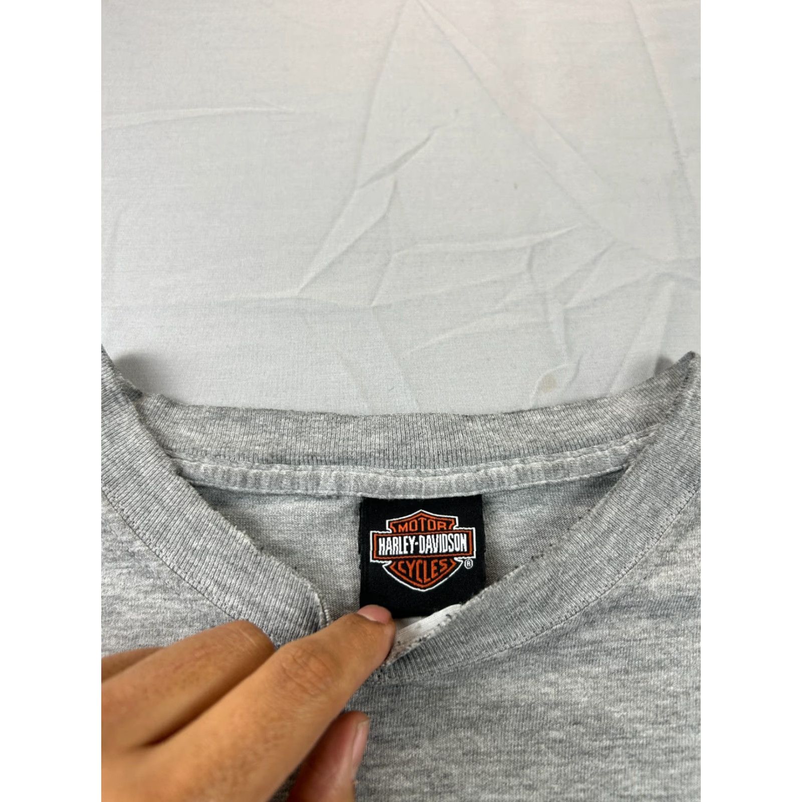 Harley Davidson VINTAGE Harley-Davidson XL Long Sleeve Hit Shirt Flame 100 Year Y2K Gray Mens XL Graphic Print Crew Neck Logo Decade 90s Brand Size US XL / EU 56 / 4 - 2 Thumbnail