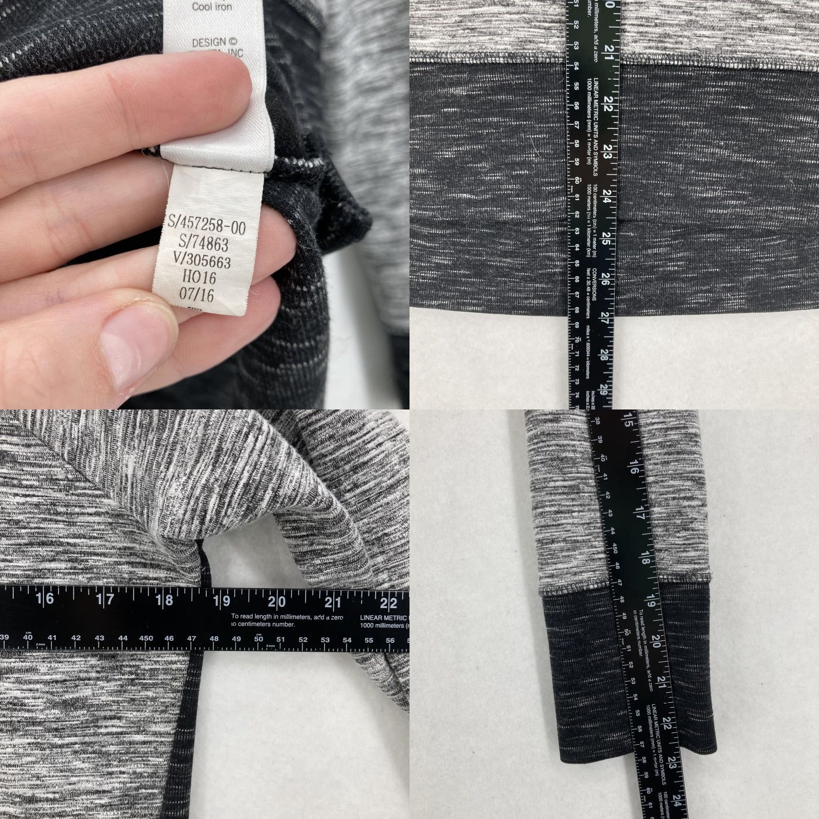 Athleta Athleta Sweatshirt Womens Medium Heathered Raglan Tunic Side Zip Pullover Gray Size M / US 6-8 / IT 42-44 - 8 Thumbnail