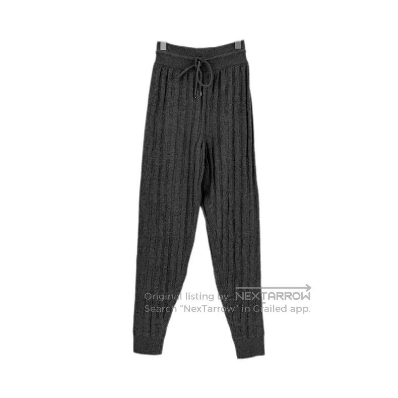 Hermes Hermes Gray Full H Wool Drawstring Trousers Size 24" / US 00 / IT 34 - 1 Thumbnail