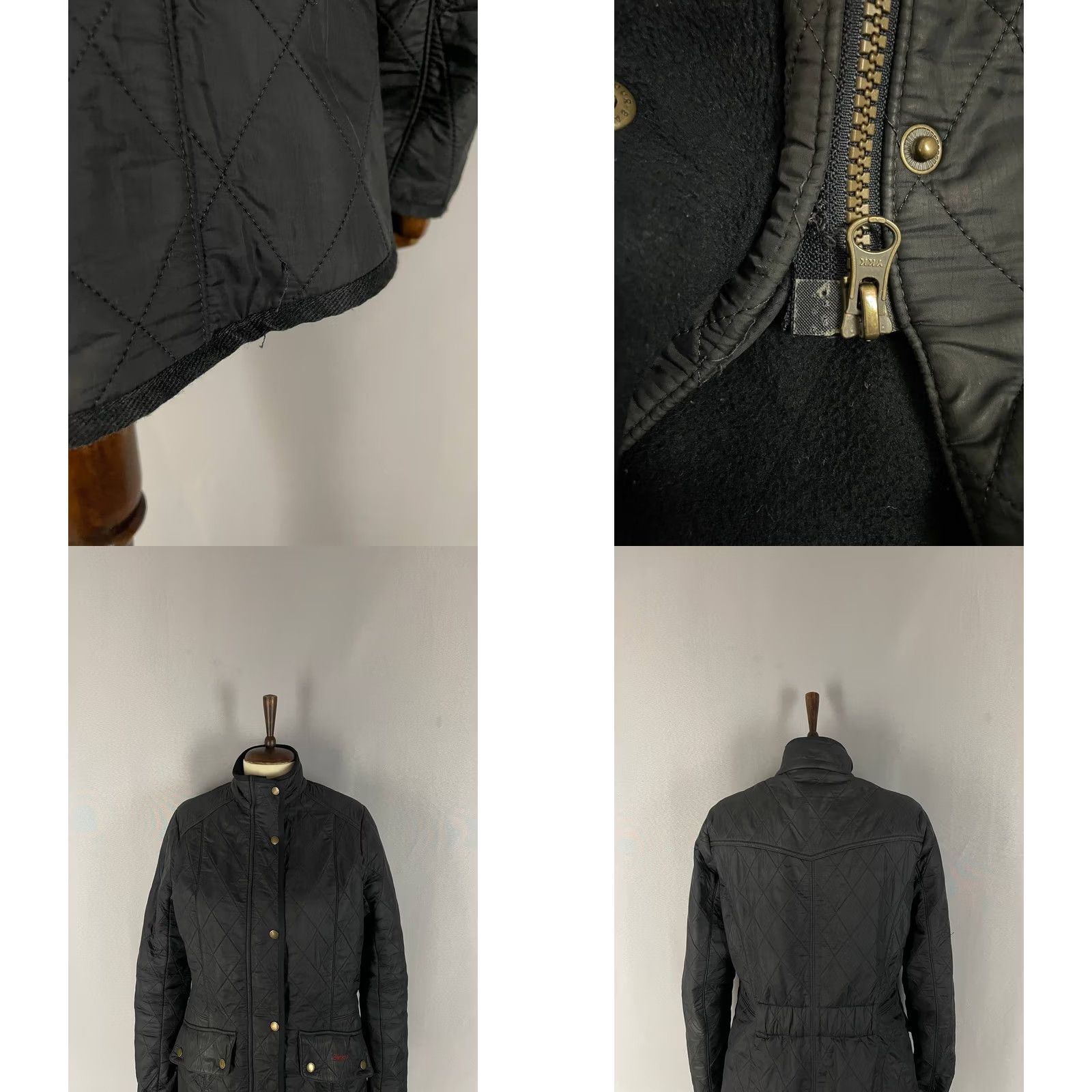 Barbour Barbour Quilted Jacket Womens Size 10 Black Polyamide Long Sleeve Full Zipper Size L / US 10 / IT 46 - 9 Thumbnail