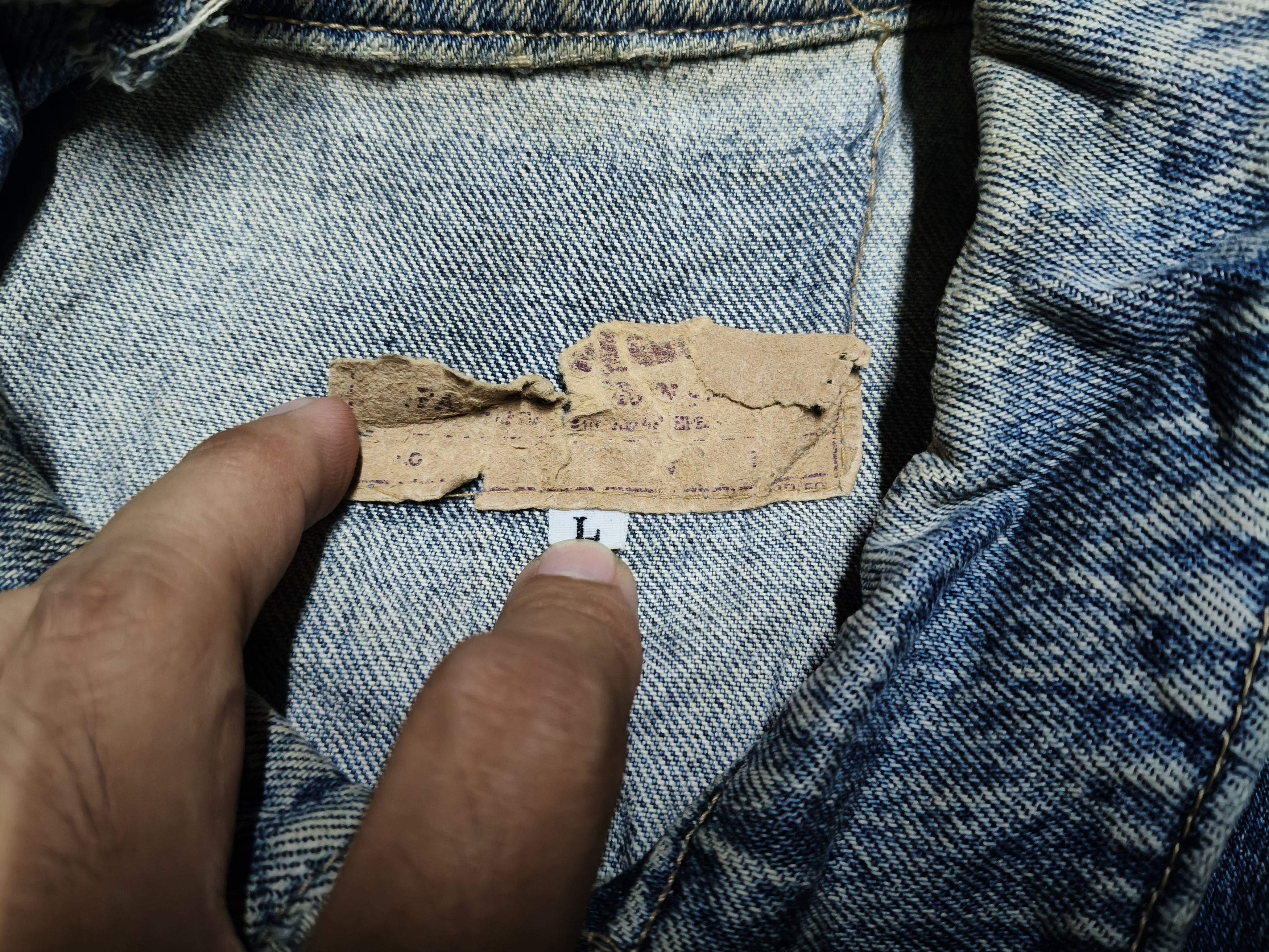 Big John Vintage Big John Distressed Denim Jacket Size US L / EU 52-54 / 3 - 12 Thumbnail