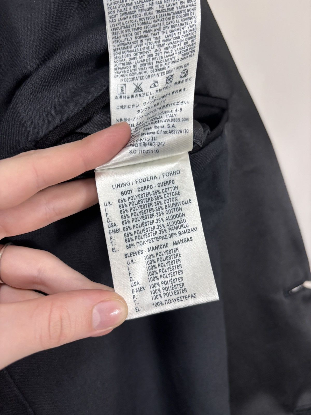 Diesel Diesel Carin-D NWT Men’s Cotton Black Dinner Jacket Tuxedo Size 40R - 21 Thumbnail
