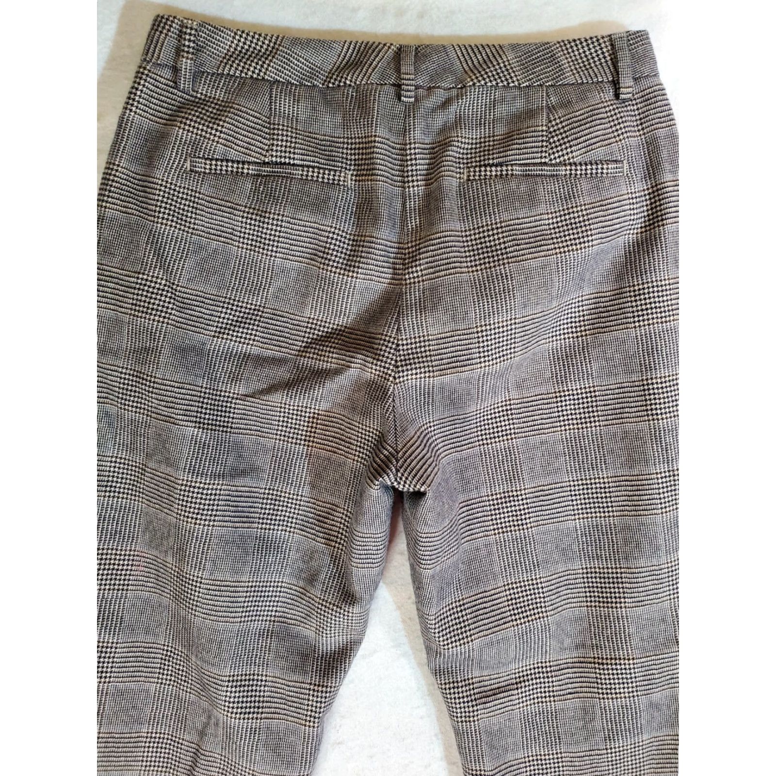 Vintage VINTAGE L.L. BEAN Plaid Houndstooth 100% Cotton Pants Womens Petite 10 Brown Classic Fit Feminine 10P Straight Pants Womens Size 32" / US 10 / IT 46 - 8 Thumbnail