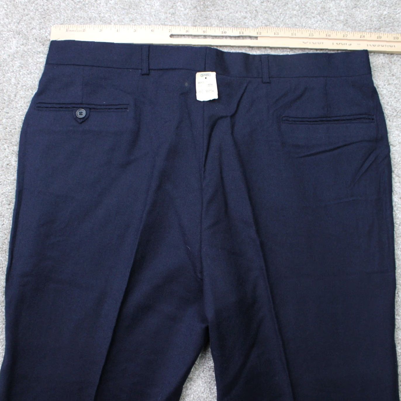 Vintage VTG Sergio Valente Pants NWT Mens 38 Navy Blue Wool Flat Front Dress Pants Regular Blue 38 Mens Straight Front Pockets 100% Wool NWT Formal Preppy Size US 38 / EU 54 - 6 Thumbnail