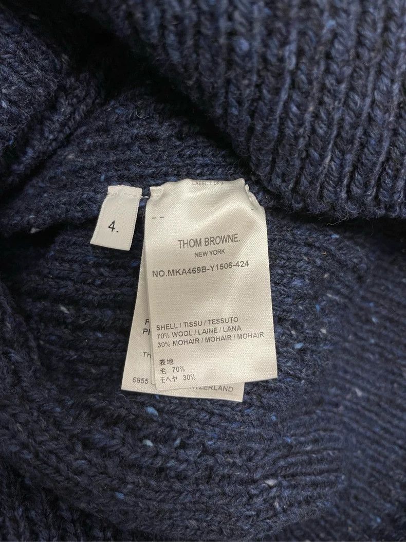 Thom Browne Thom Browne size4 Blue grey wool horsehair round collar swe Size US XL / EU 56 / 4 - 7 Thumbnail