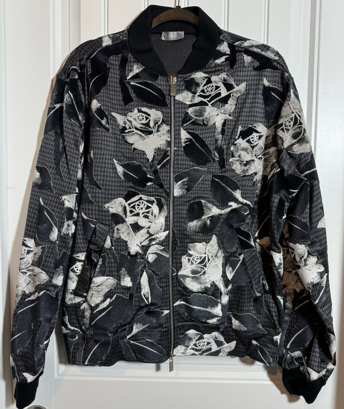 image of Dior X Alex Foxton Bomber Jacket in Black, Men's (Size Large)