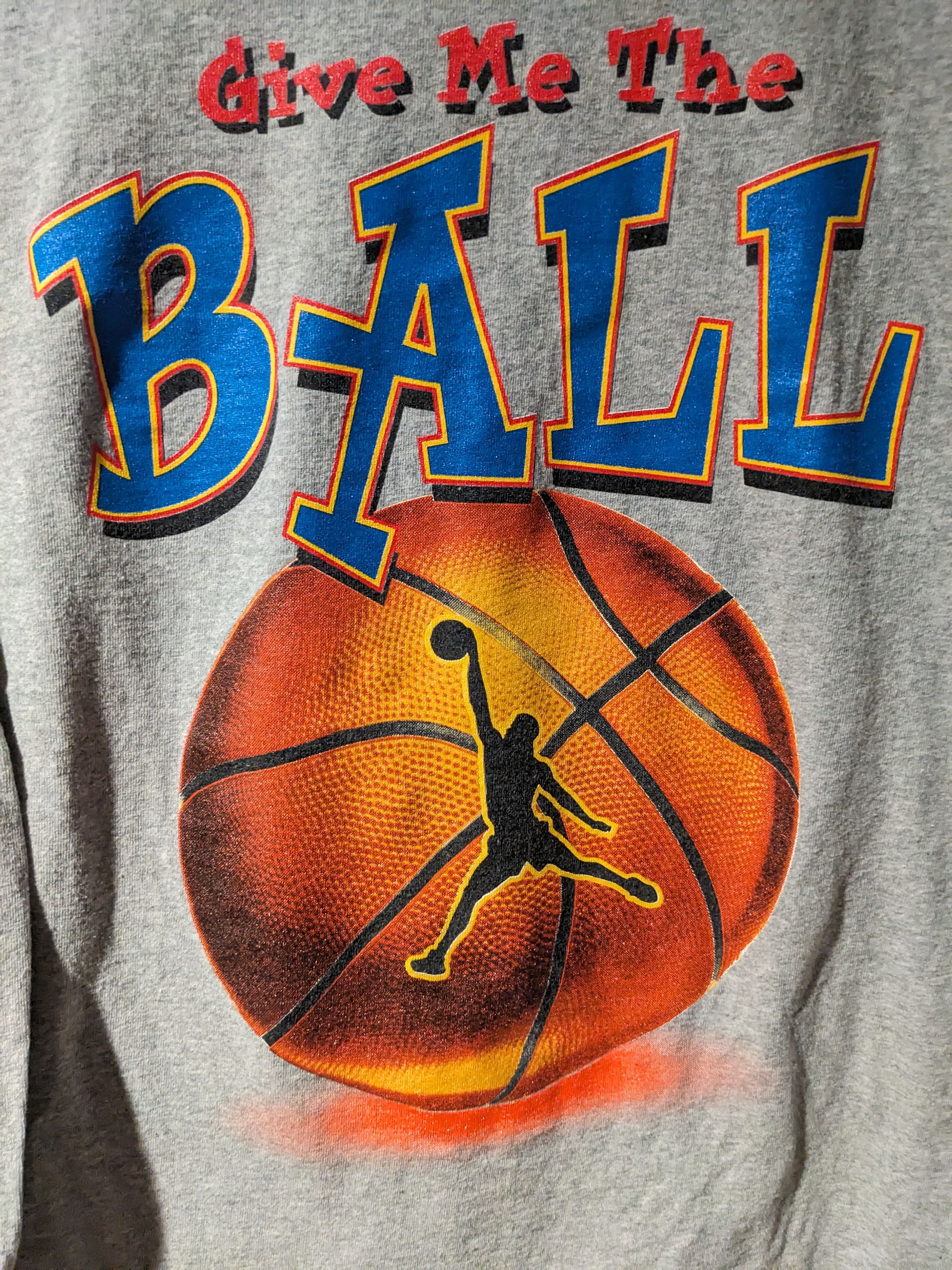 Vintage Vintage 90s Give me the Ball Basketball Power Long-Sleeve Size US L / EU 52-54 / 3 - 2 Thumbnail