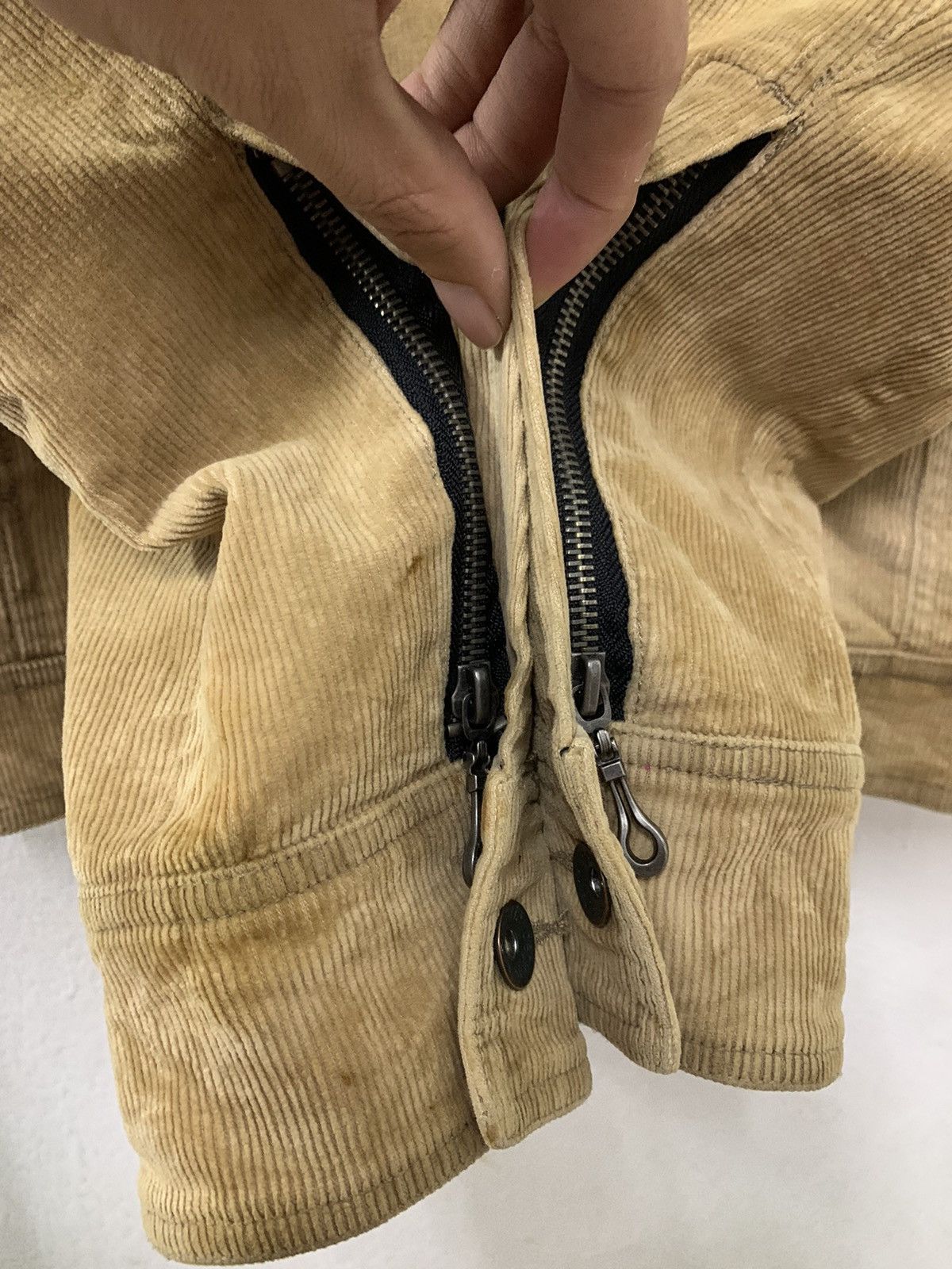 Japanese Brand × semanticdesign Semantic Design Corduroy Distressed Style Punk Jacket Size US S / EU 44-46 / 1 - 16 Thumbnail