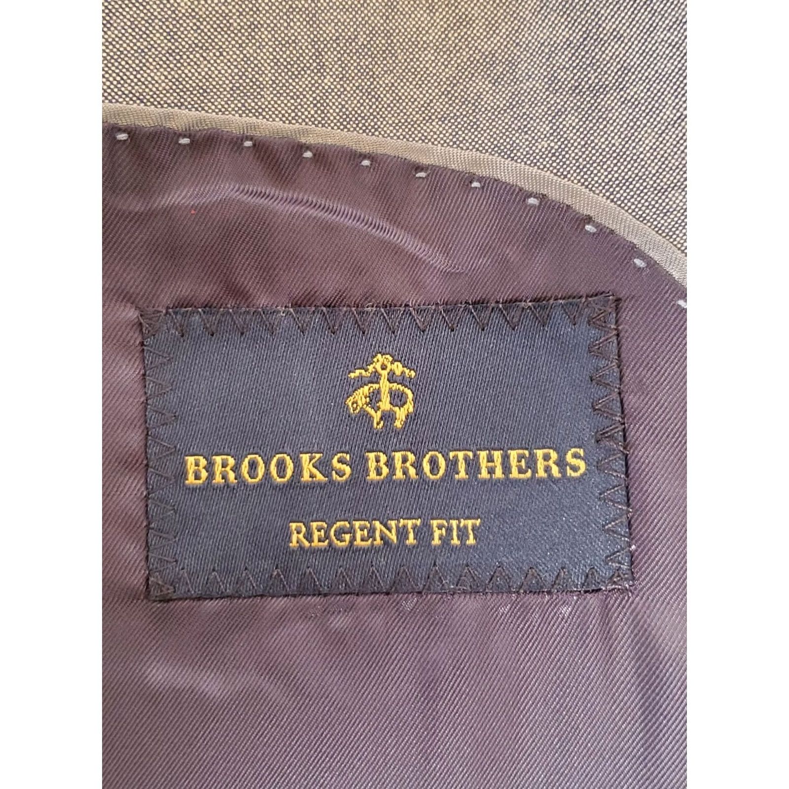 Brooks Brothers Brooks Brothers Regent Fit Blazer Men's 42 L Wool Cotton Blend Light Blue Notch Lapel Four-Button Front Two-Button Chest 42L Regular Black? Size 42R - 4 Thumbnail