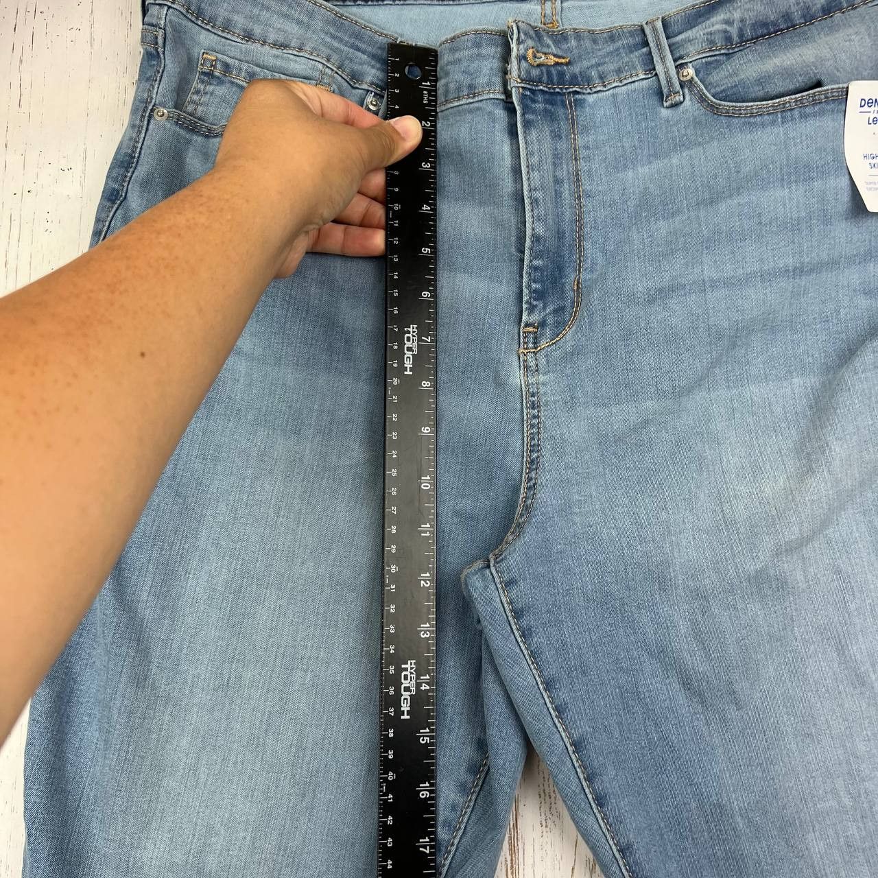 Denizen Denizen from Levi's 34x27 High Rise Skinny Distressed Jeans Size 34" / US 12 / IT 48 - 5 Thumbnail