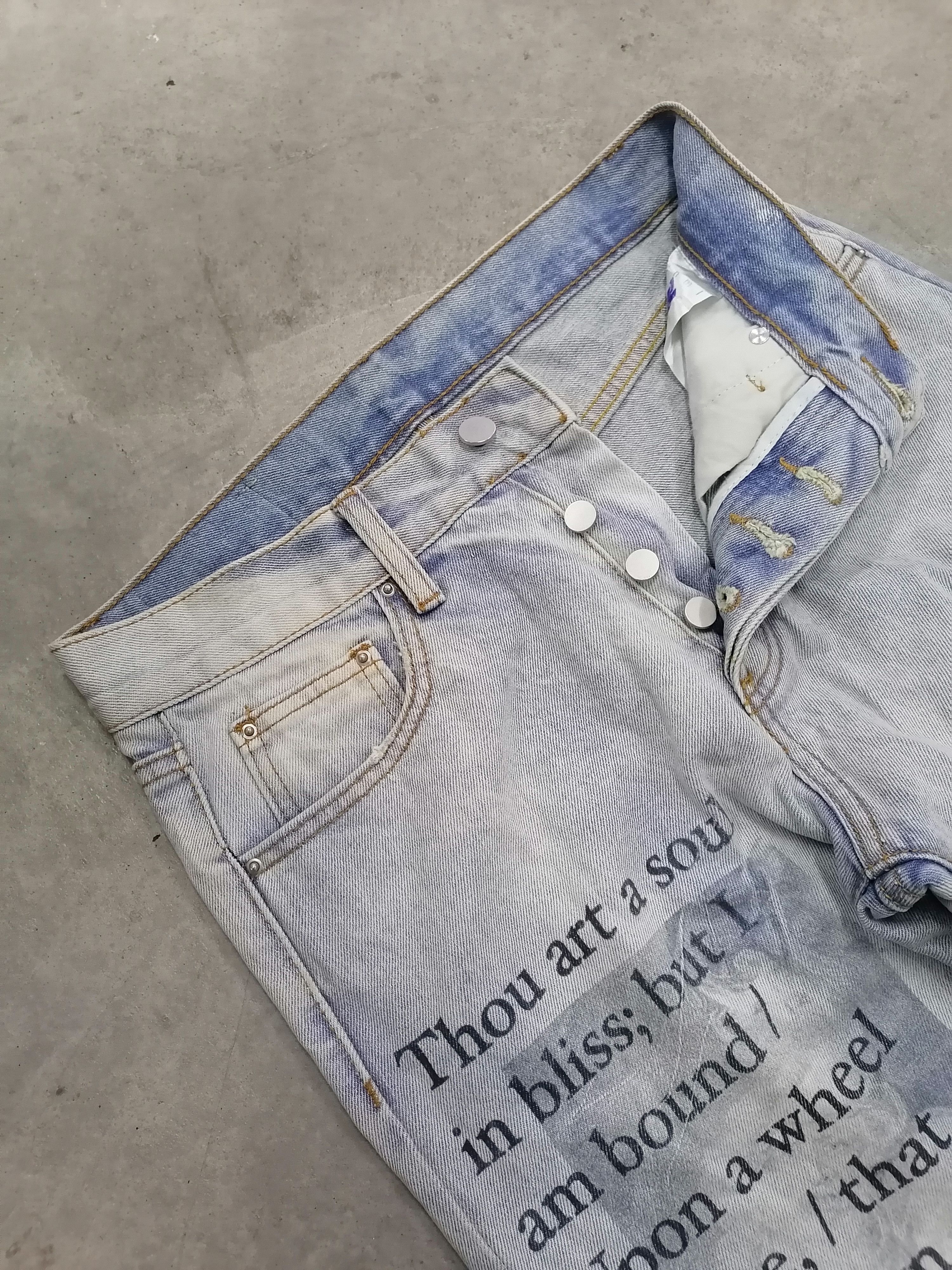 14th Addiction × If Six Was Nine × MNML Mnml Art Distressed Denim Pants Size US 29 - 7 Thumbnail