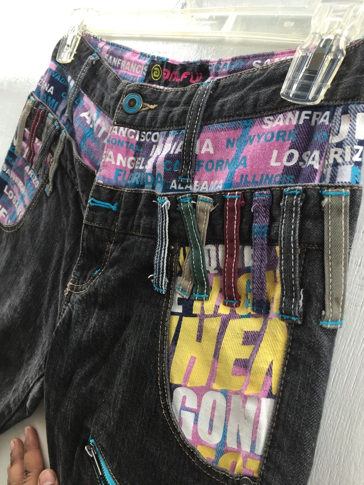 PPFM Double Waist antfui punk style black denim Size US 30 / EU 46 - 4 Thumbnail