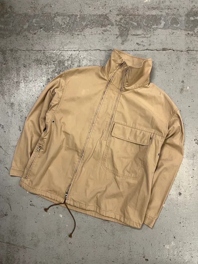 Prada 2000 Prada Asymmetrical Zip Contemporary Beige Jacket Size US L / EU 52-54 / 3 - 5 Thumbnail
