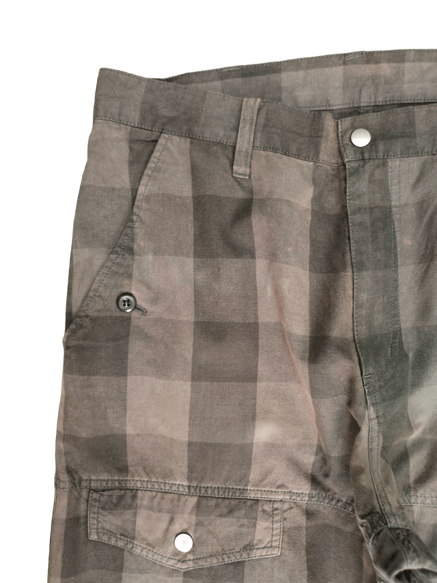 PPFM PPFM Multi Pocket Zipper Hem Checkered Cargo Pants Size US 32 / EU 48 - 4 Thumbnail